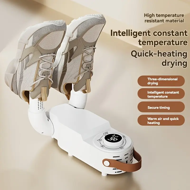 Portable Shoe & Boot Dryer with Odor Eliminator - Foldable Design, US Plug, 110-130V, Ideal for All Footwear 3