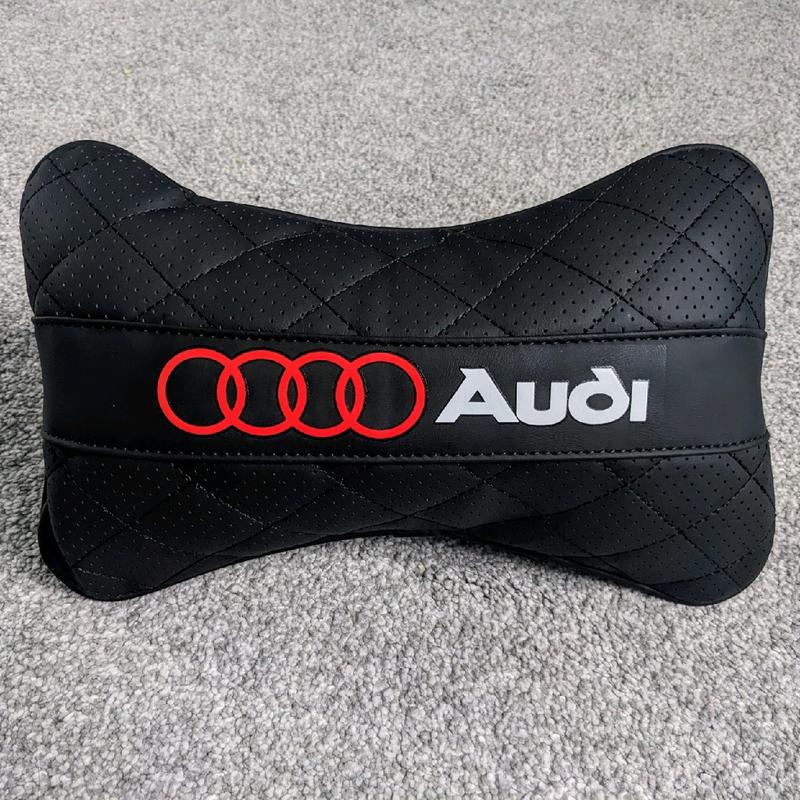 Audi Car Neck Pillow - High-Quality Real Leather Material 0