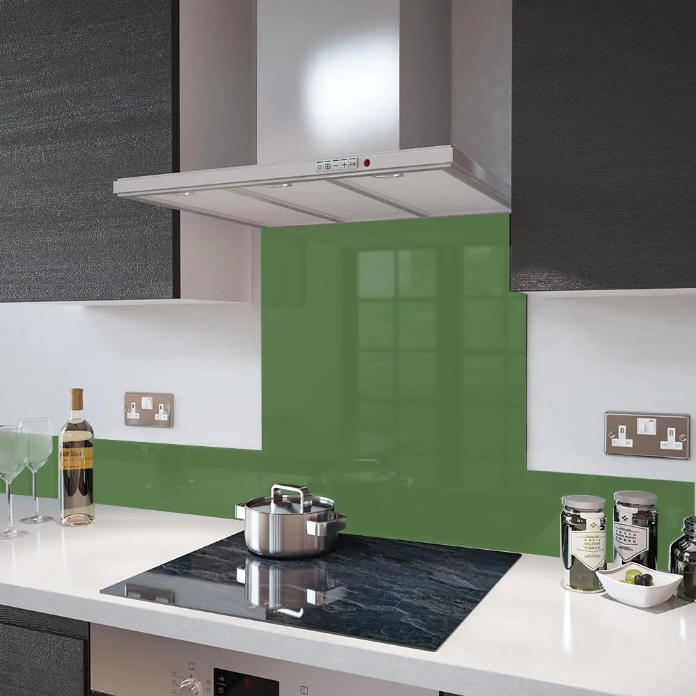 Glass Splashbacks Jade Green and Glass Upstands