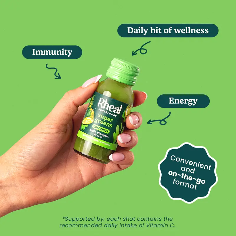 Rheal Super Greens Shot: Daily Immunity Shots (14 Day Supply) 1