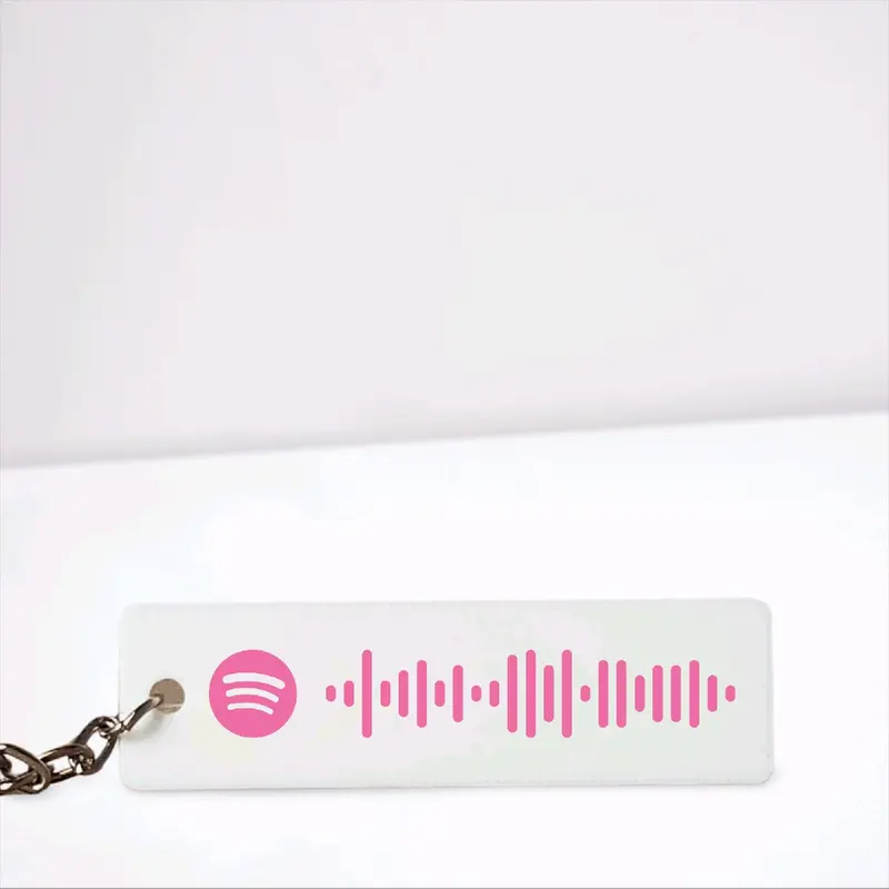 Spotify Code Keyring - Custom Bag Charm Keychain Keyring for Music Lovers 6