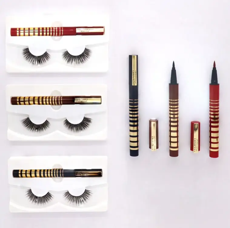 Lashglue Pen Eyeliner & Eyelash 8 In 1 Eye Liner Waterproof New Colourful Adhesive Eyeliner Pen Lipliner Makeup Pack Gentle 2