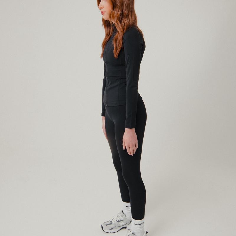 Luxe High Waist Leggings for Women in Noir - Bottom, Womenswear 2