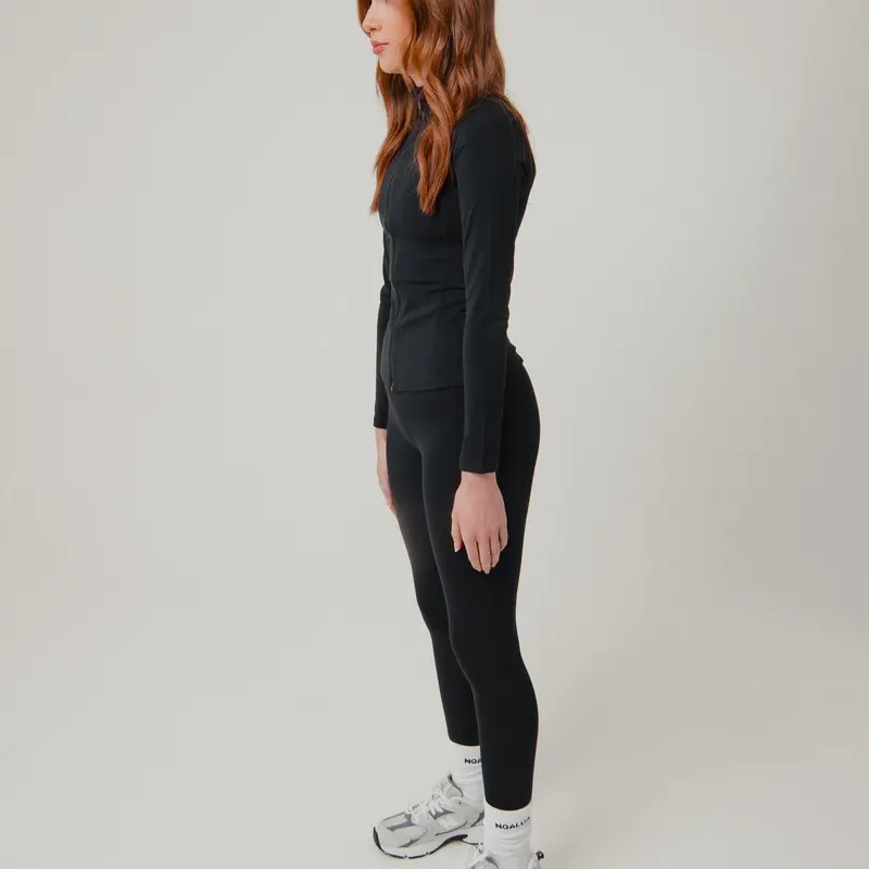 Luxe High Waist Leggings for Women in Noir - Bottom, Womenswear 2