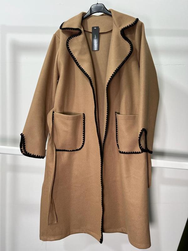 Ladies Women Long Coat With Belt trench style Casual Womenswear Comfort Outerwear Long Sleeve Longsleeves Lady Tops 5