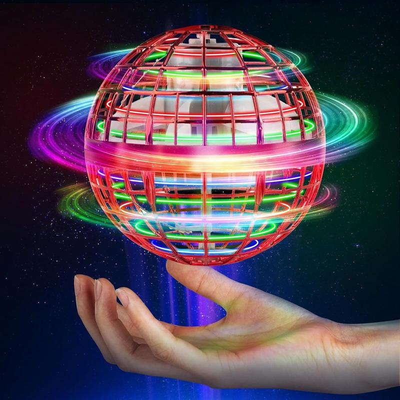 Flying Orb Ball 2023 Newest Upgrade Hover Boomerang Ball, Hand Controlled Mini Galactic Spinning Drone Cool Kids Toy for Ages 8-13 Boys Girls Christmas Birthday Gifts (Red) 0