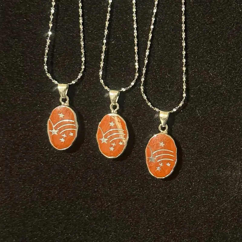 Rhodonite and Tigers eye, Red Jasper, Rose Quartz pendants 1