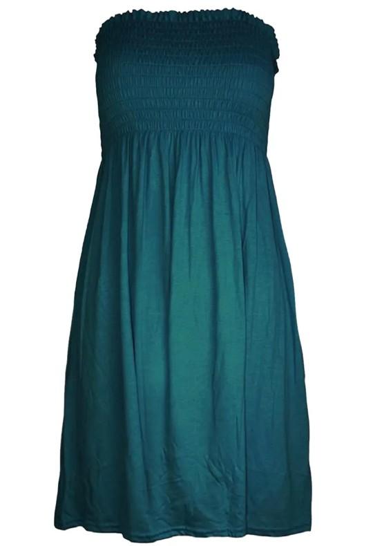 Product Introduction of STY Ladies Sheering Gather Boobtube Strapless Bandeau Summer Mini Dress Top Beachwear Coverup Holidays Casual Womenswear Comfort Basic Sleeveless Comfortable Style Chic Casual Wear 5