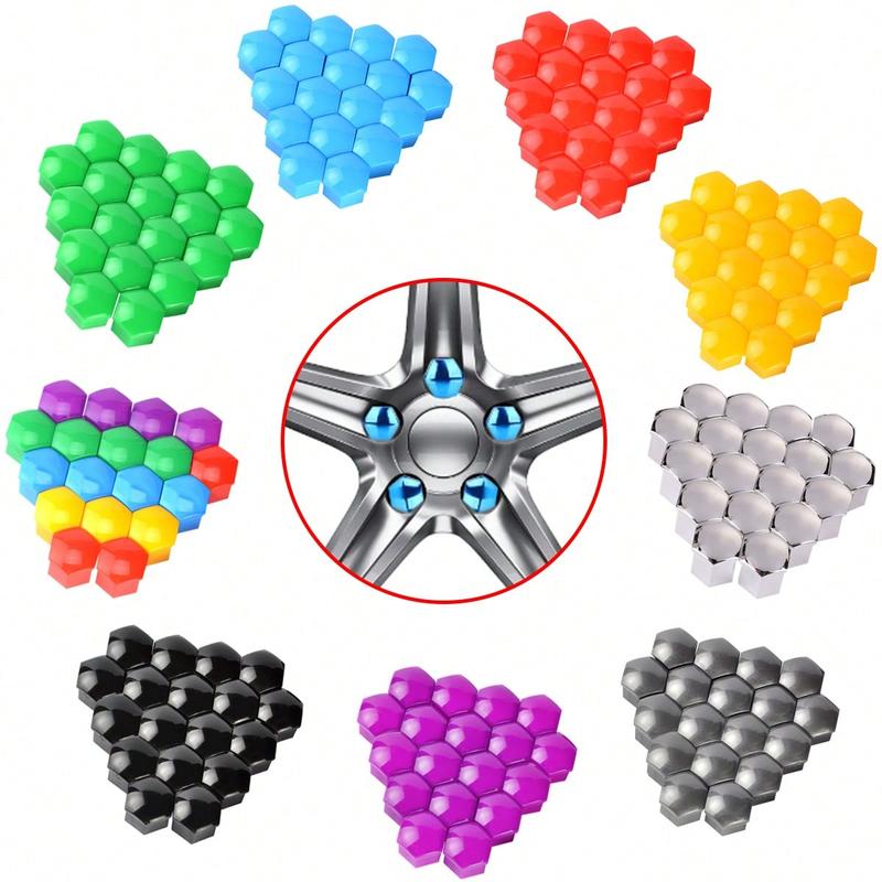 20Pcs Car Wheel Nut Caps Anti-Rust Auto Hub Screw Protection Covers Car Tire Screw Caps Nut Bolt Covers Auto Exterior 17mm/19mm/21mm 2