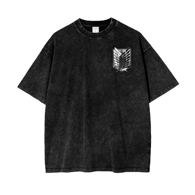 Attack on Titan T-shirt Eren Jeager Levi Ackerman Anime Tee Gift for Him, Two-side Shirt, 2 side Tee 2