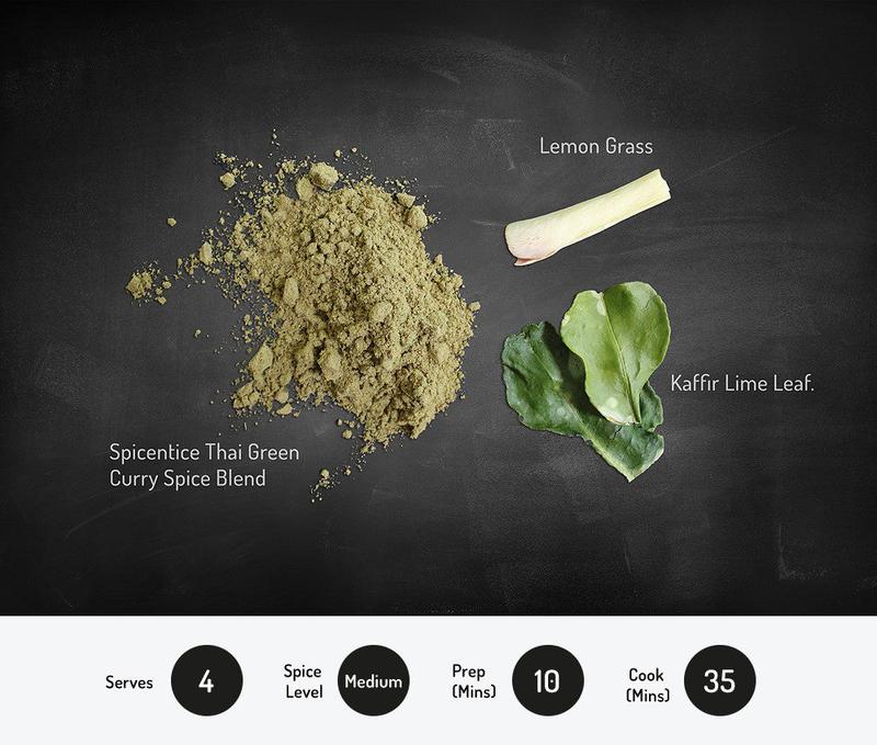 Spicentice Thai Green Curry Recipe Kit - Cooking with Chilli and Spices 4