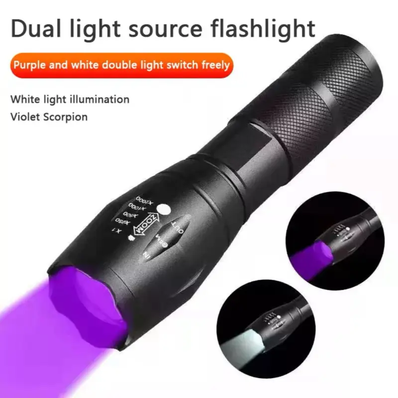 LED UV Torch Ultraviolet Flashlight Blacklight Pet Urine Stain Detector 395nm UK 1