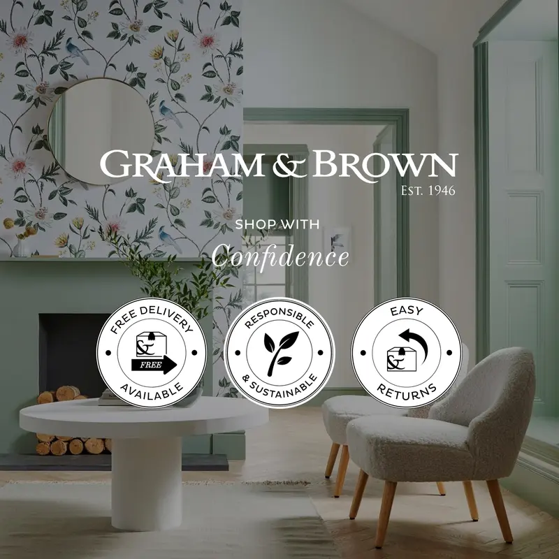Graham & Brown Glasshouse Flora Amethyst Wallpaper | Purple Wallpaper | Floral Wallpaper | Eco-friendly Wallpaper 5