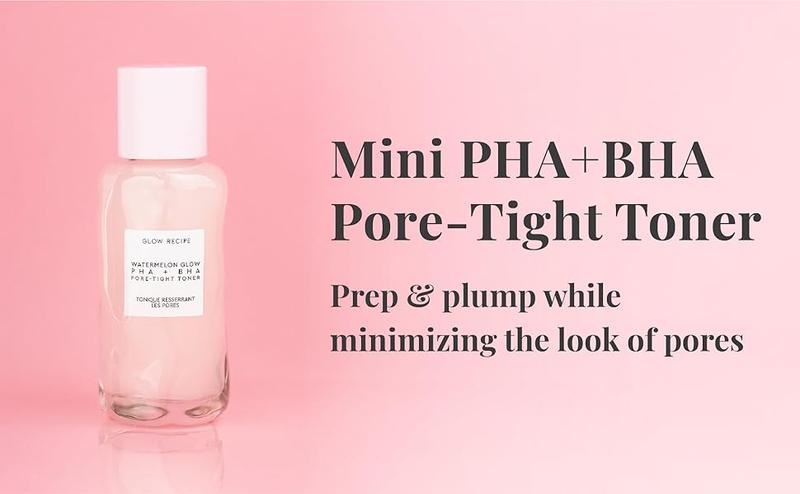 Product Introduction of Mini Watermelon Glow BHA + PHA Pore-Tight Mild Exfoliating TonerToner - with Hyaluronic Acid, Cactus Water, Soothing Cucumber + Tea Tea Extract, Travel-Size (40ml / 1.35oz) 2