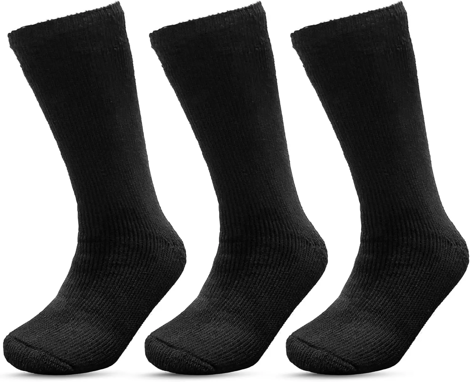Thick Thermal Winter Socks – Pack of 3 Pairs – Socks, Thermal Socks, Warm Socks, Thick Socks, Insulated Socks – For Men Women and Kids - Adult Size 6-11 UK, Black, One Size