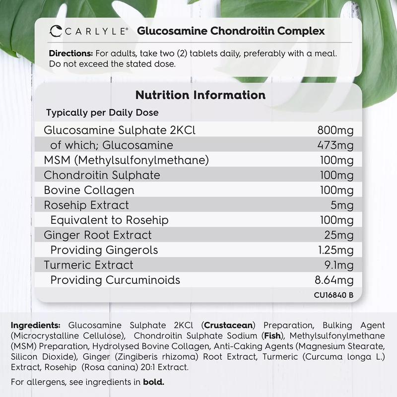 Glucosamine and Chondroitin Complex | 365 Tablets 2