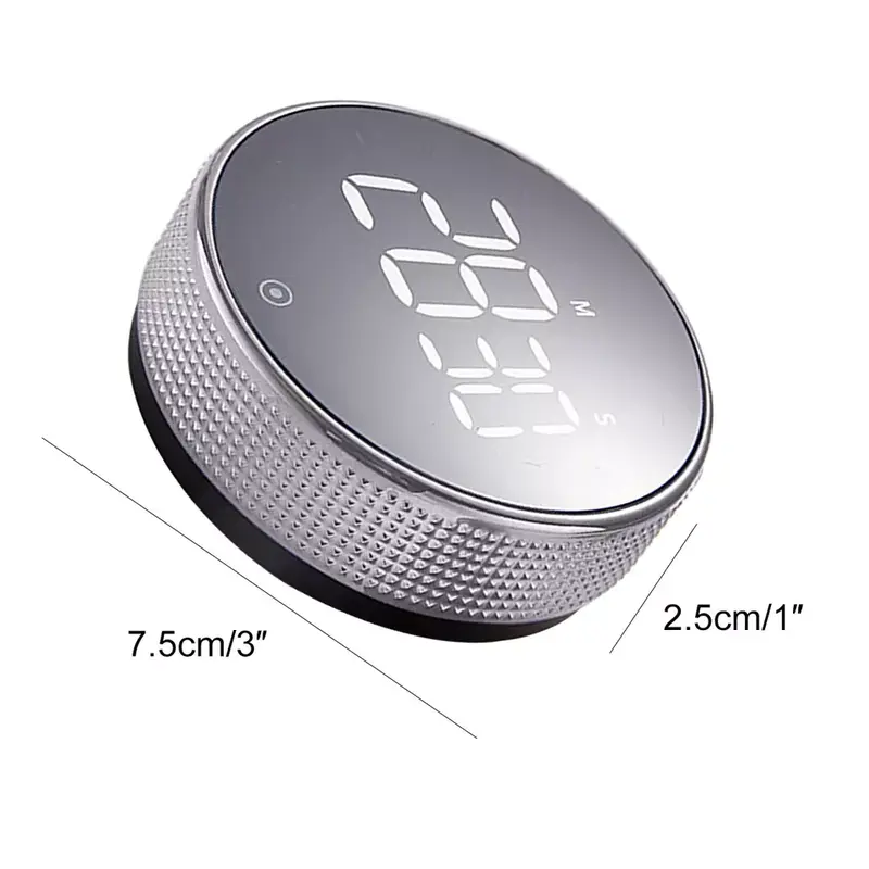 LED Digital Magnetic Countdown Alarm Clock Study Stopwatch Kitchen Timer Cooking Metal Set Utensils 1