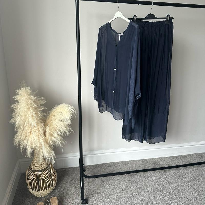 Plain Lightweight, Chiffon-Silk Feel, Summer Coords Button 5
