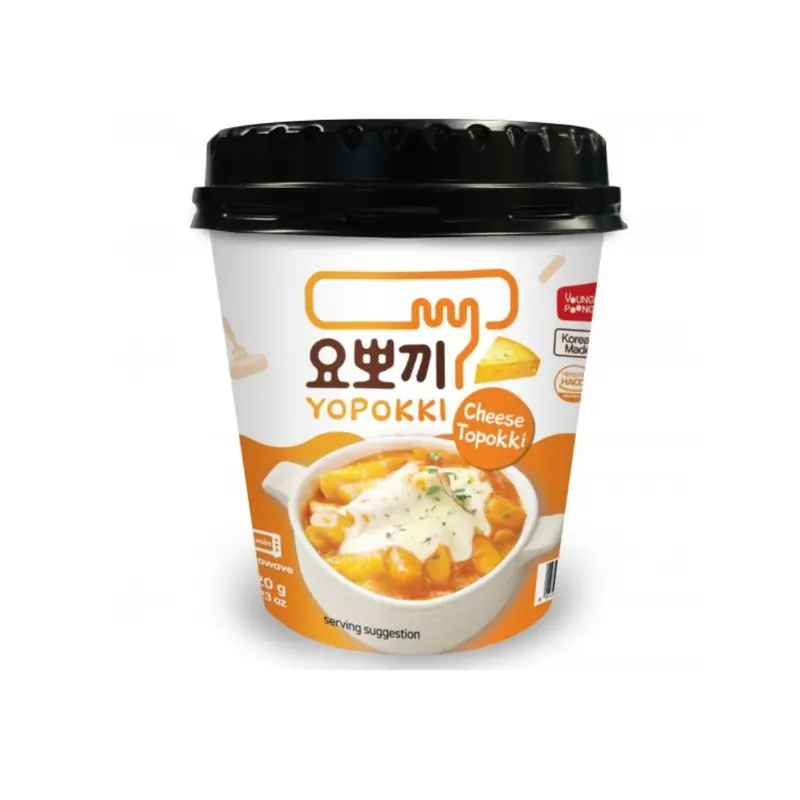 YOUNG POONG YOPOKKI CHEESE TOPOKKI CUP 120G TTEOKBOKKI KOREAN RICKE CAKES Instant Food 4
