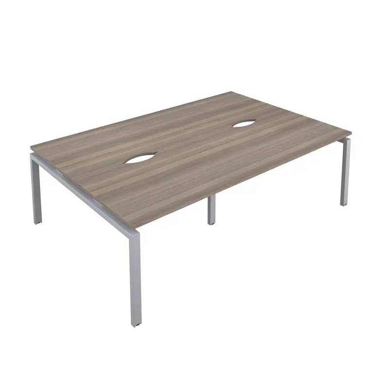 Telescopic 4 Person Grey Oak Bench With Cut Out 1