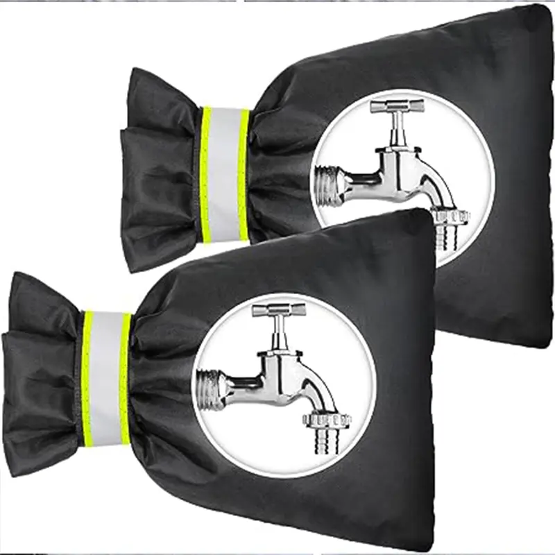 2pcs Outside Tap Cover for Winter Tap Cosy Thickened Jacket Insulated Protector from Freezing Pack