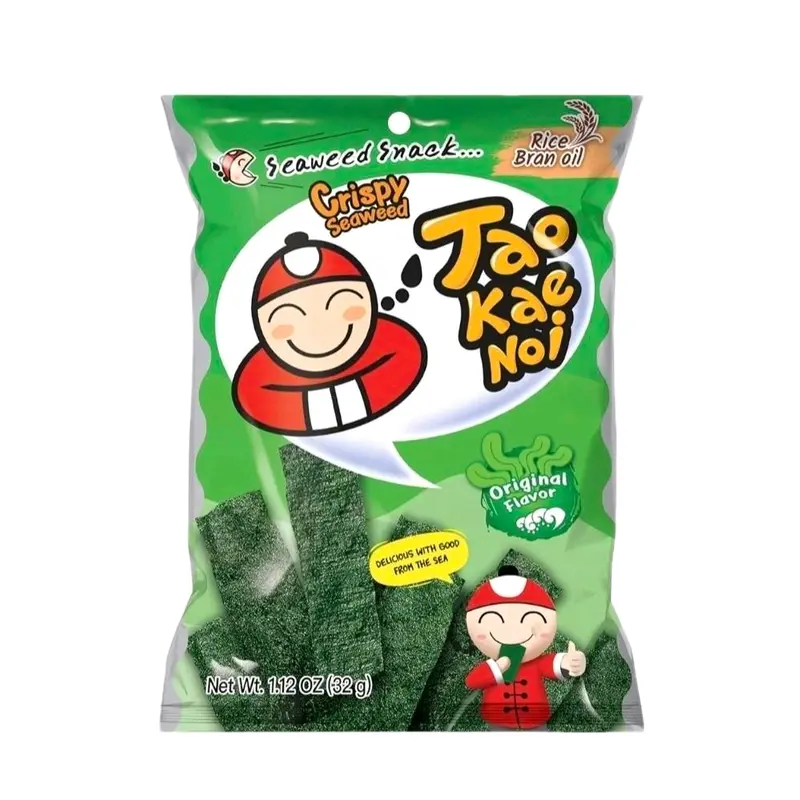 Taokaenoi Brand Crispy Seaweed Snack original Flavor - Natural and Healthy Good with snack parth or on the go - Taffy 0