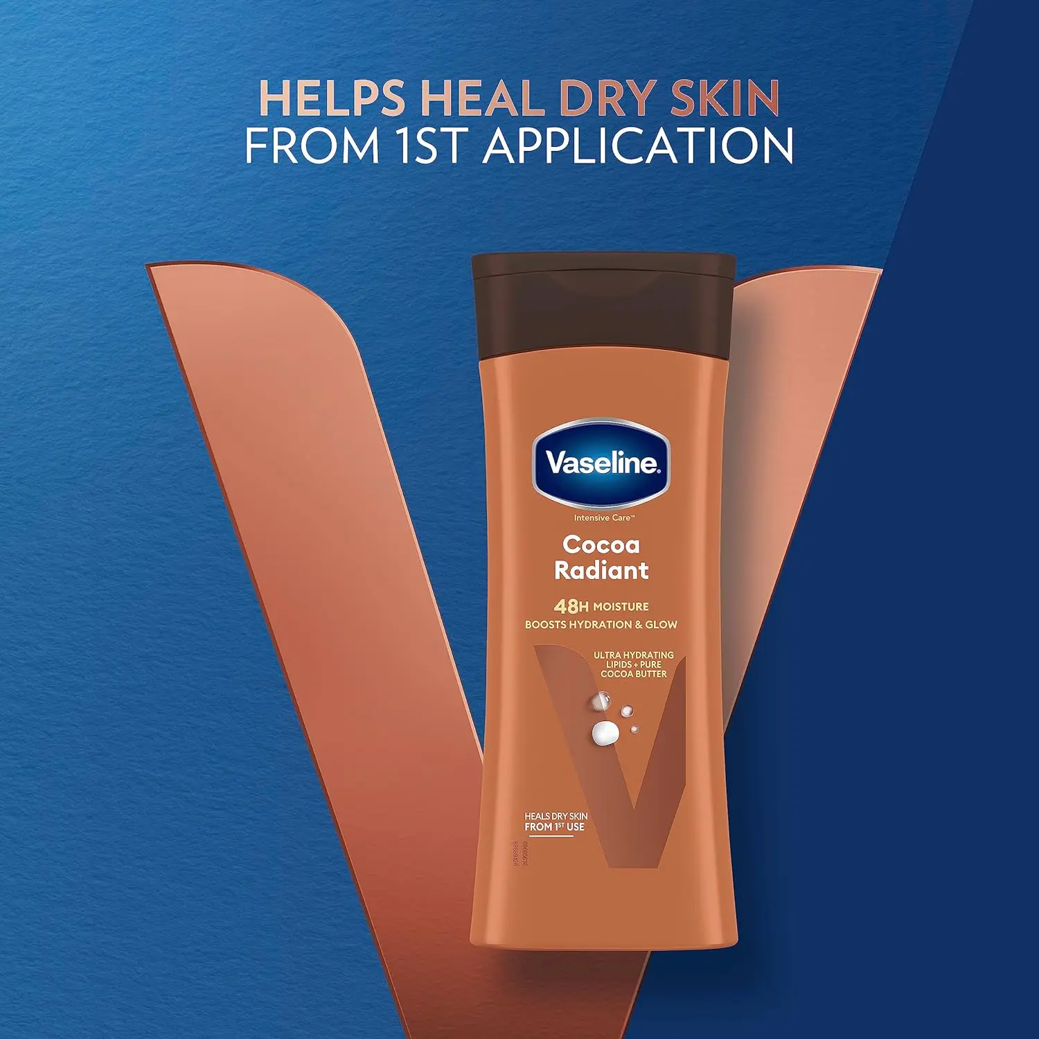 Vaseline Intensive Care Cocoa Radiant Body Lotion with ultra-hydrating lipids and pure cocoa butter for dry skin 200 ml Moisturizer Body Care Moisture Cream