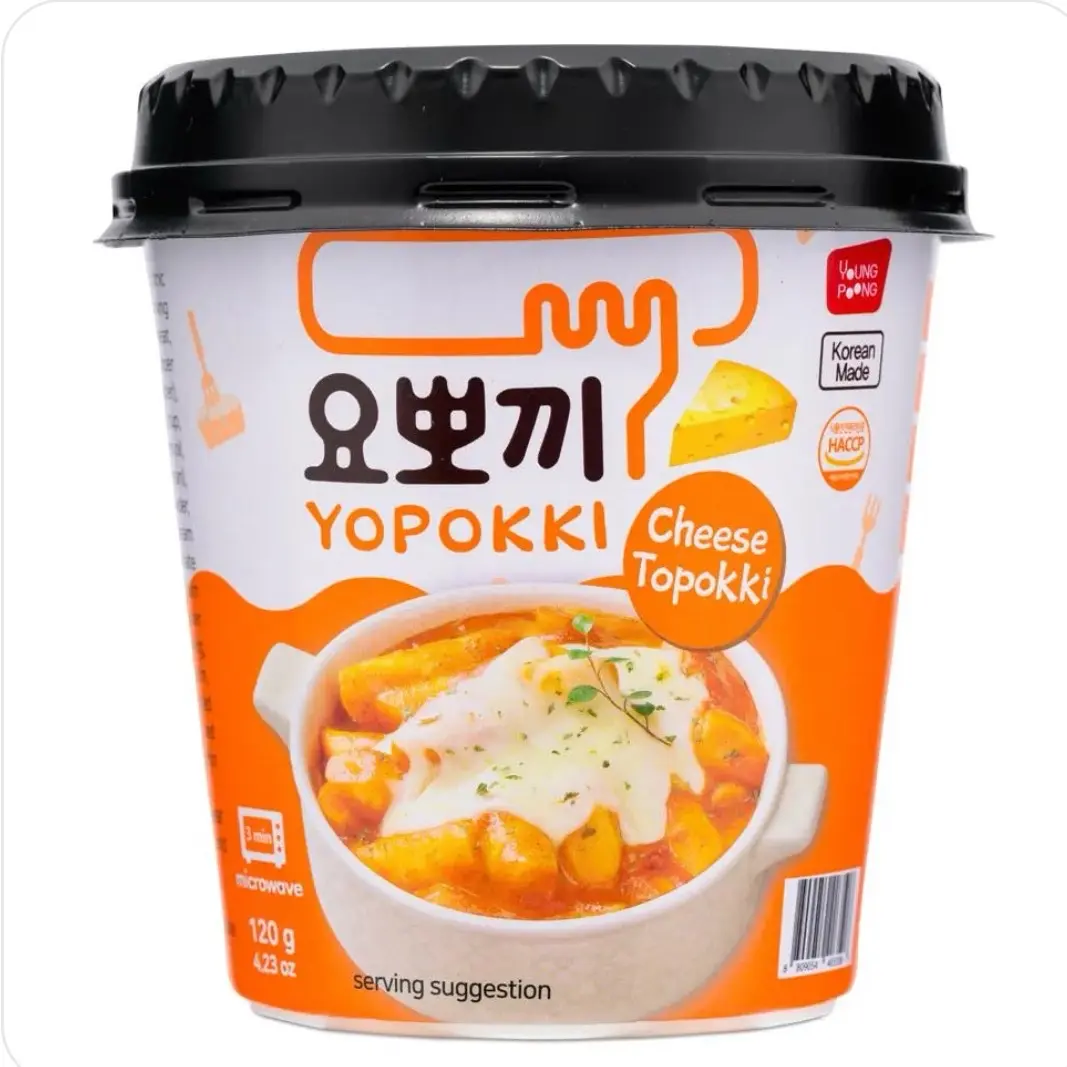 Yopokki Cheese Topokki Rice Cake 120g - Instant Food