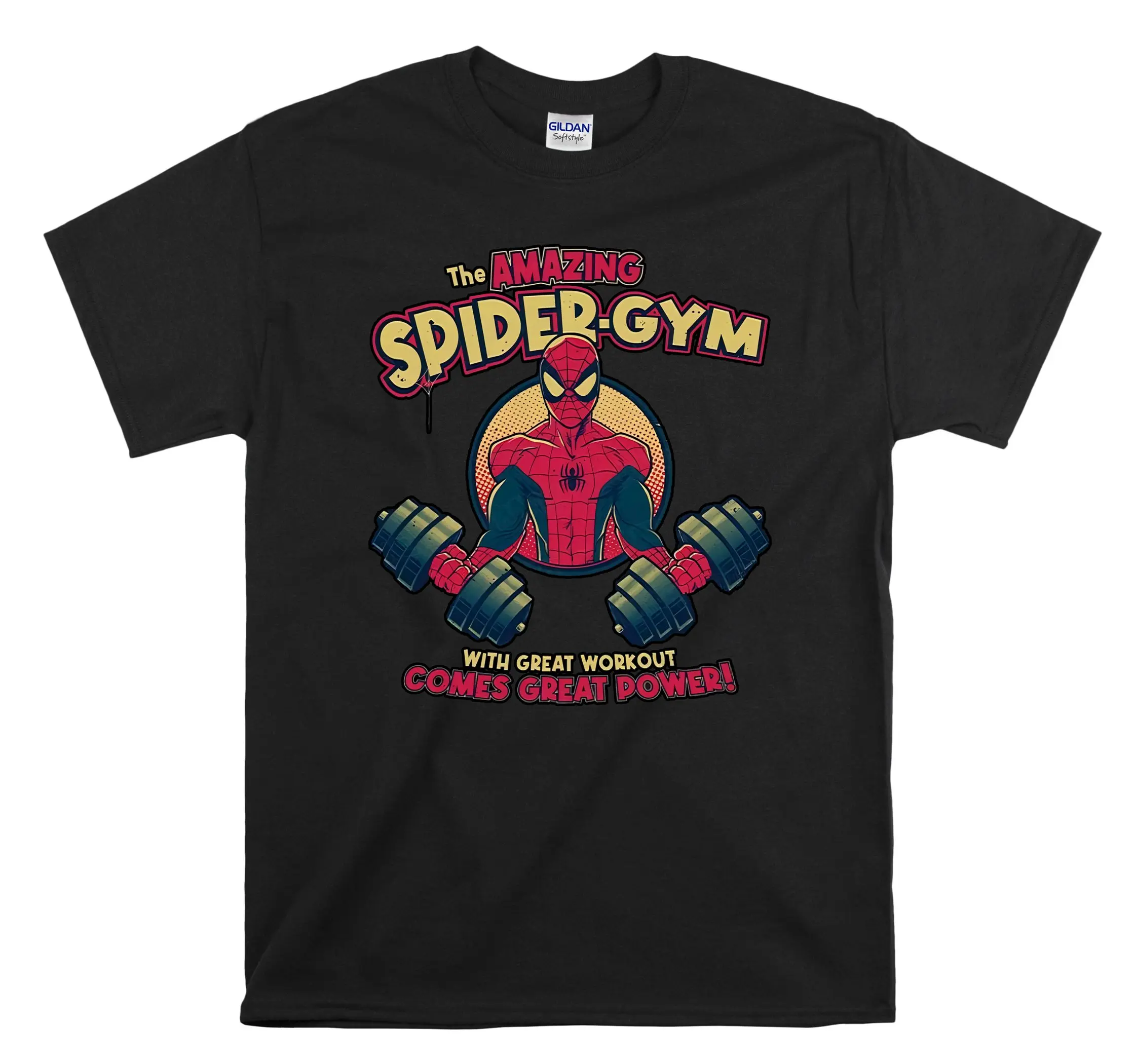 Spider-Gym Superhero Comic Workout Graphic T-Shirt Men Women Unisex Top T Shirt