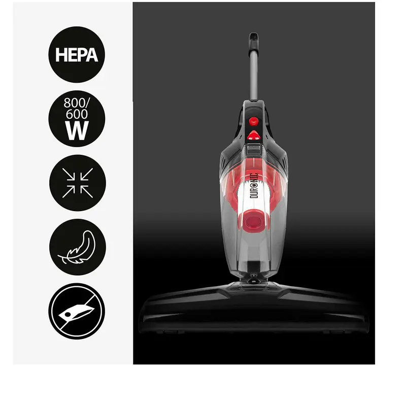 Duronic Upright Vacuum Cleaner VC8 BK Lightweight Handheld Portable Corded Stick Vac Cleaners Hand Held Floor Carpet Upholstery Cleaner with HEPA Filter for Cleaning Dust, Hair in Home & Car 4