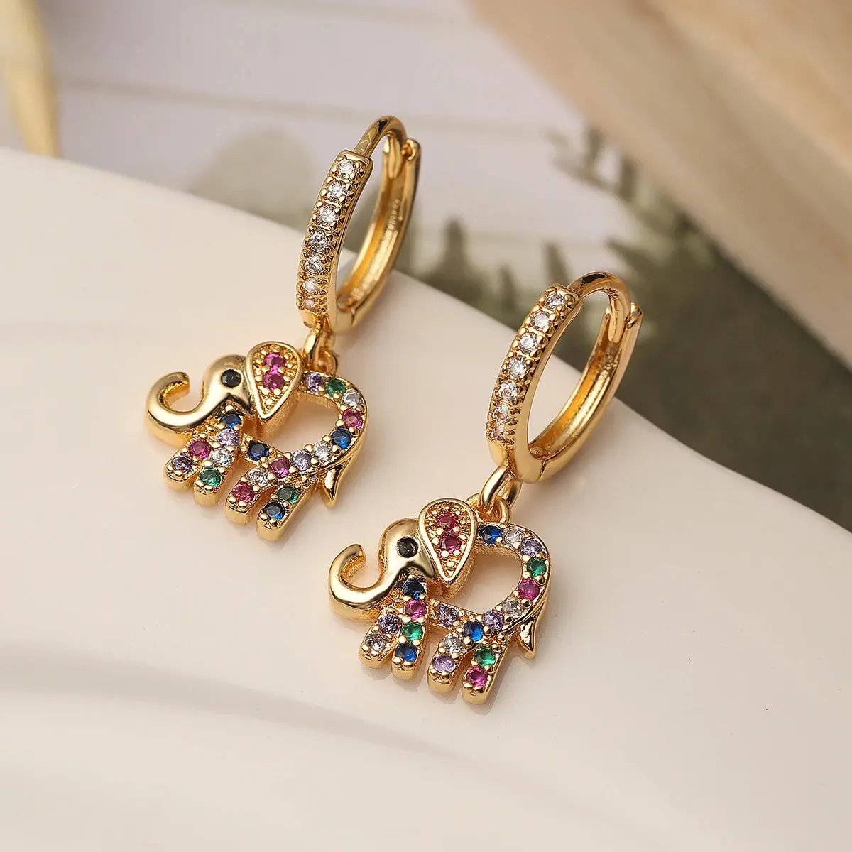 Elephant Drop Earrings