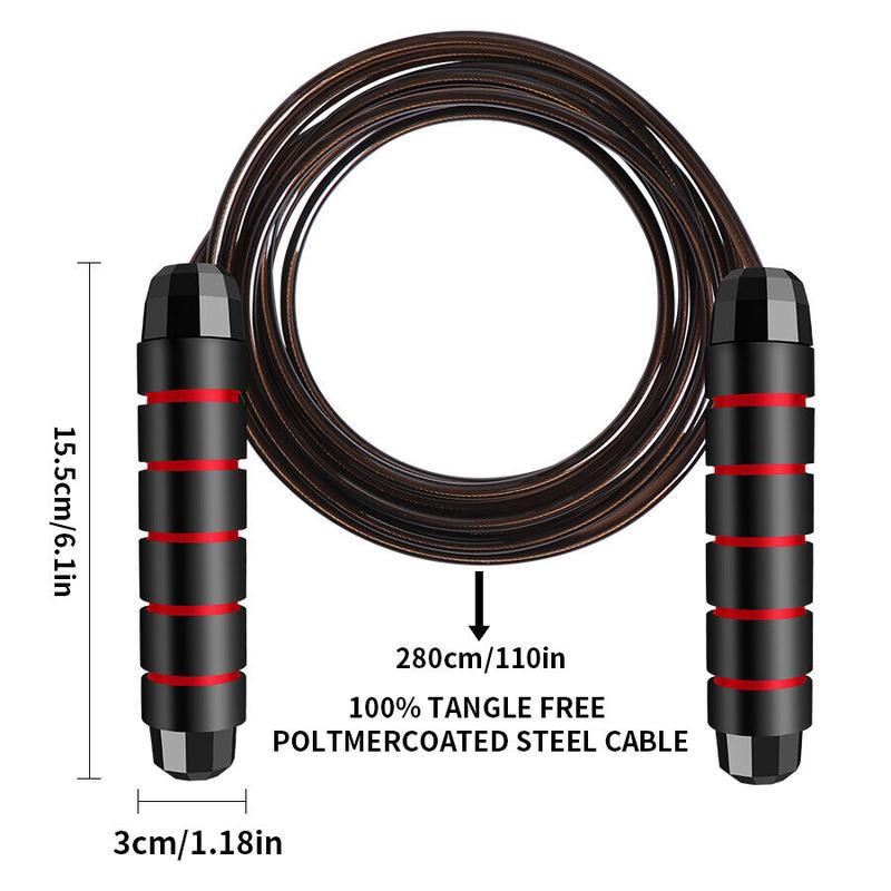 Adjustable Adult Skipping Rope Gym Fitness Boxing Speed Exercise Jump Workout UK 1