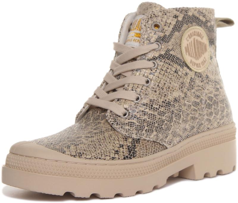 Palladium Pampa Avenue High Python Women's Lace Up Ankle Boot 5