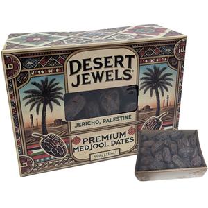 Premium Medjool Dates 908g - Pack of 1 - Palestinian Product Desert Jewels -  Dried Dry Snack, BBE: 29/10/2025