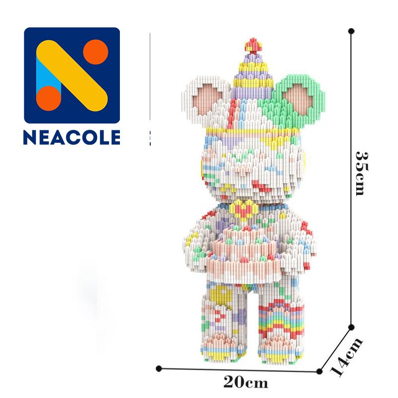 (Medium Bear) Bear Building Block, Neacole building block, 2025 New Year Gift, Gift for kids,Neacole New design bear, Princess Bear, Flower bear, Gift for your lover,Creative Decoration 4