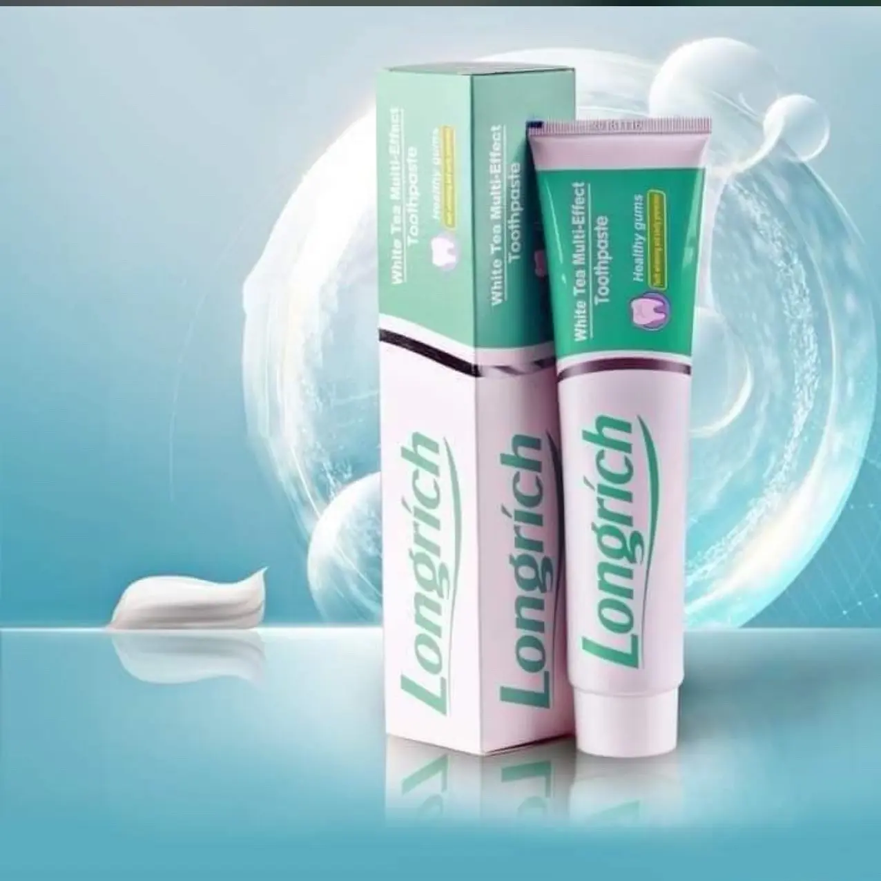 Longrich White Tea Toothpaste for Oral Health - 3 Packs of 200g, Fluoride Free Gentle natural