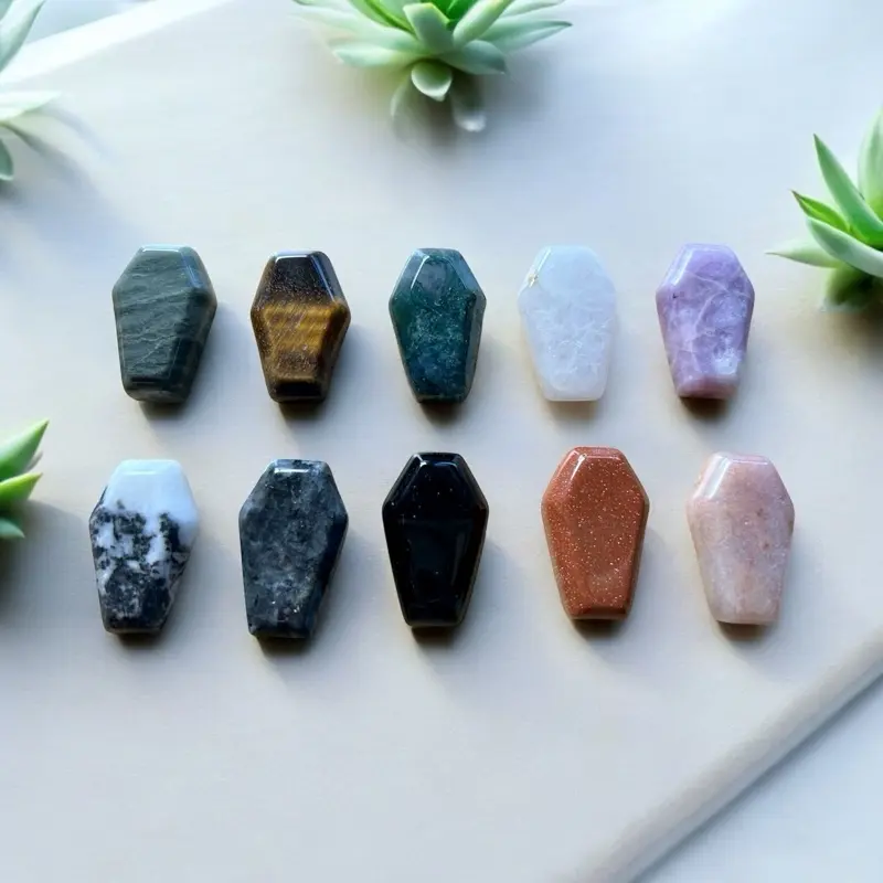 Handcarved Crystal Coffins, Crystal Carvings, Crystal Gifts, Halloween Crystal,  Autumn Crystals