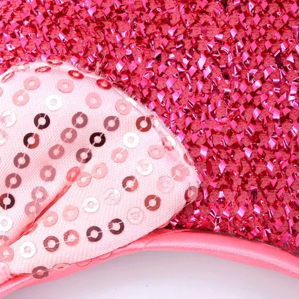 Sparkly Mouse Ears Aliceband with Bow for Women - Pack of 4 Fashion Hair Accessories in Pink, White, Black, and Fuchsia viral headband 3
