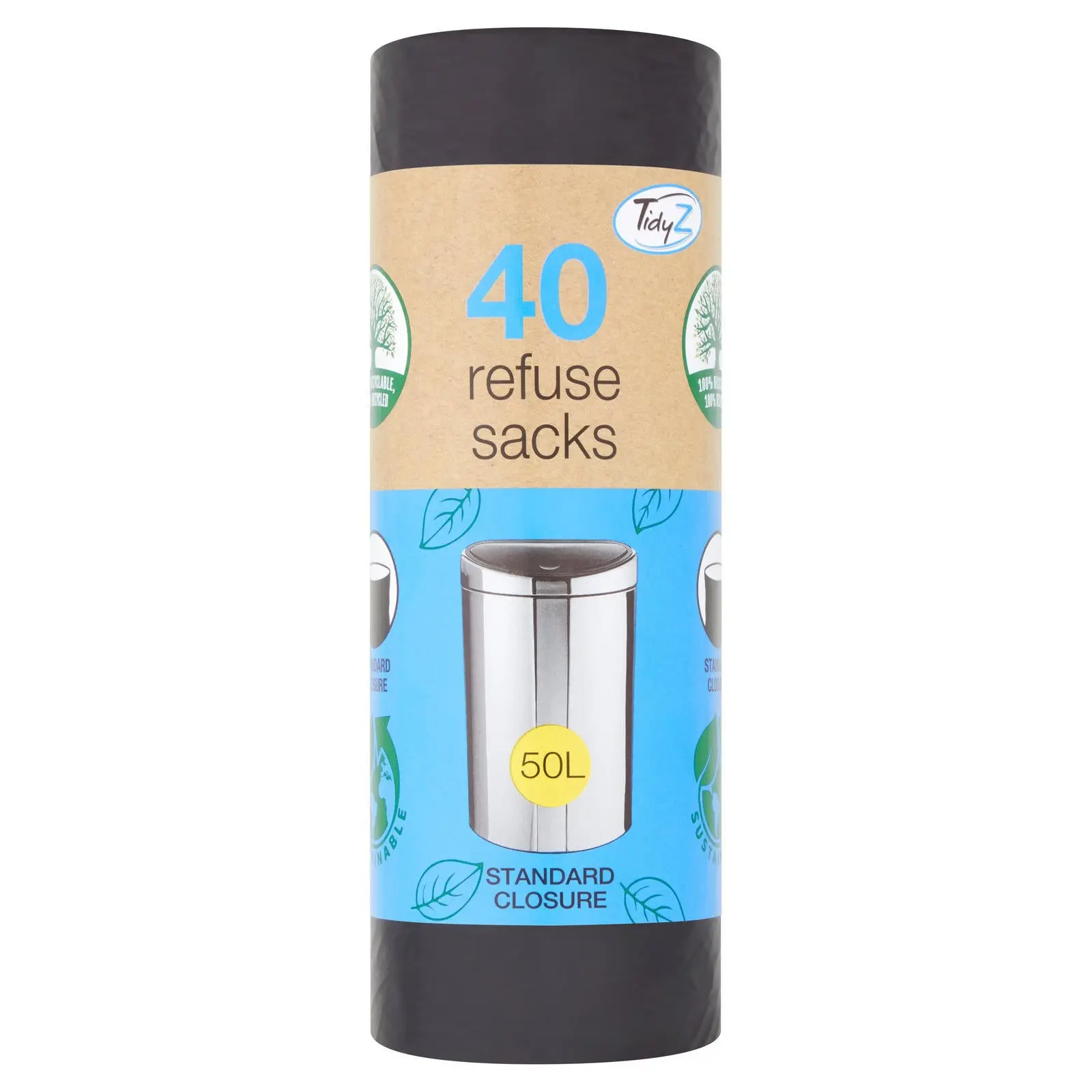 Tidyz  40'S Refuse Sacks 50L