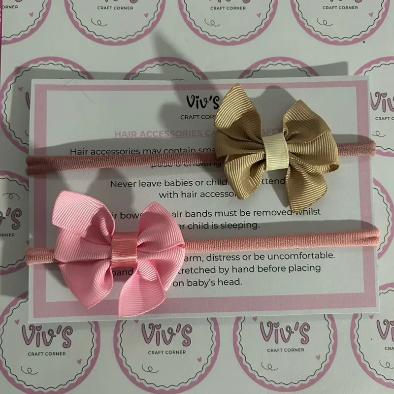 Super Soft Stretchy Baby Headbands with Co-ordinating Pin Wheel Bow - Perfect for Girls - 1 supplied 2