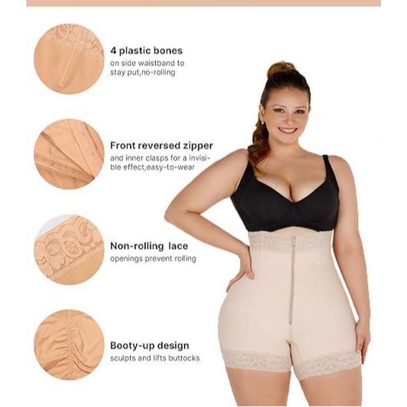 Butt Lifter Shapewear Tummy Control Shorts For Women Waist Cincher With Hook Zipper Closure Body Shaper Wear Breathable Womenswear Underwear Compression 7