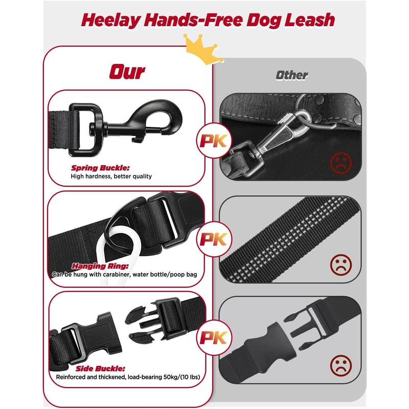 Hands Free Dog Leash, 8.2ft Multifunctional Crossbody Rope with Explosion-Proof Handle and Adjustable Training Hands Free Leash for Small, Medium &amp; Large Dogs Walking, Jogging and Running 3