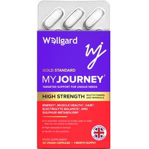 Wellgard My Journey – Multivitamin for Energy, Muscles, Hair, Electrolyte Balance and Sulphur Metabolism, 60 Capsules, Journey Supplements, Multivitamin Energy