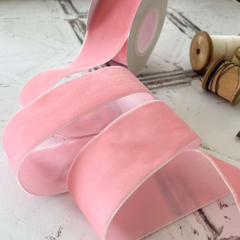 Pink Velvet Ribbon - 3 Meter Roll 5