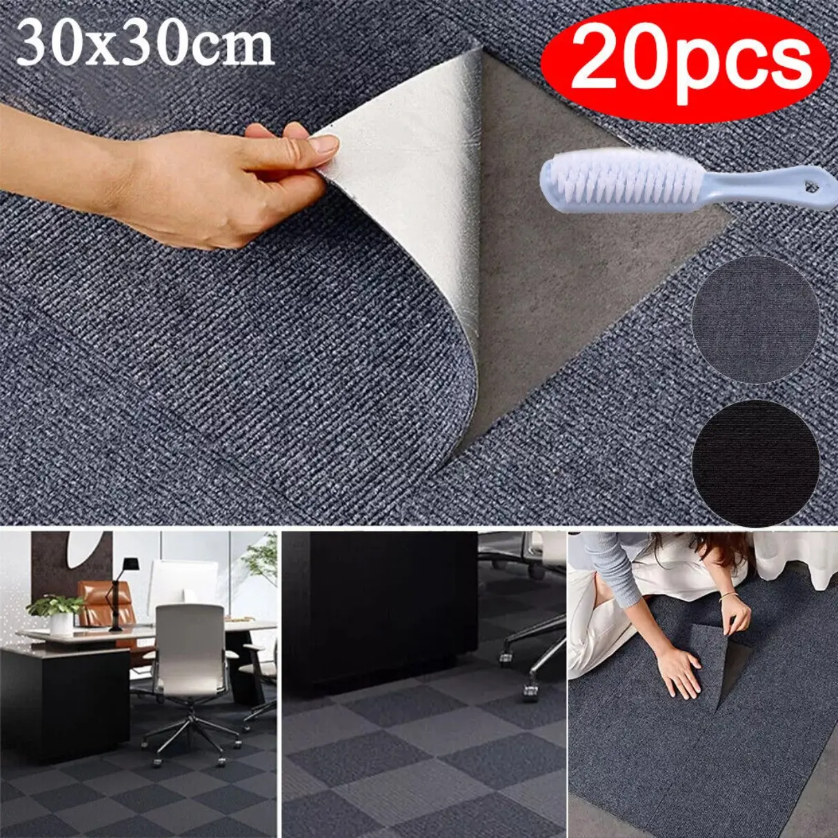 20X Self Adhesive Carpet Tiles, Commercial Retail Office Home Flooring, Easy Install Carpet Mats, Peel and Stick Floor Tiles, Durable Carpet Tiles, Office Floor Mats, Home Flooring Solution, Self-Adhesive Floor Tiles, Modern Carpet Mats