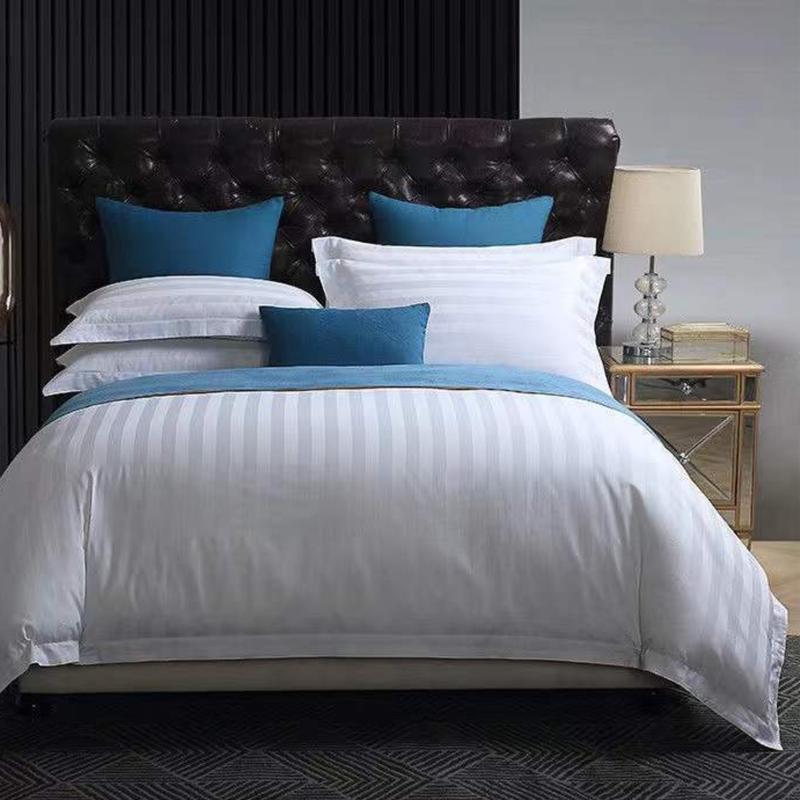Microfibre Duvet Cover Hotel Quality Bedding Set Satin Stripe  Quilt Duvet Covers, Solid Soft & Comfy Bedding Cover Set Breathable Duvet  Set Satin  Bed  Sheets Mattress  Protector 1