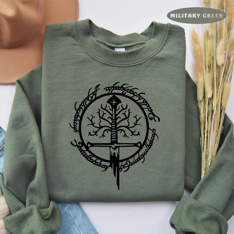 Tolkien Sweatshirt, Narsil Broken Blade Sweater, Lotr Crewneck, Lord of the Rings, LOTR FAN Nerdy Gift, Gifts for Book Lovers, LOTR Sword