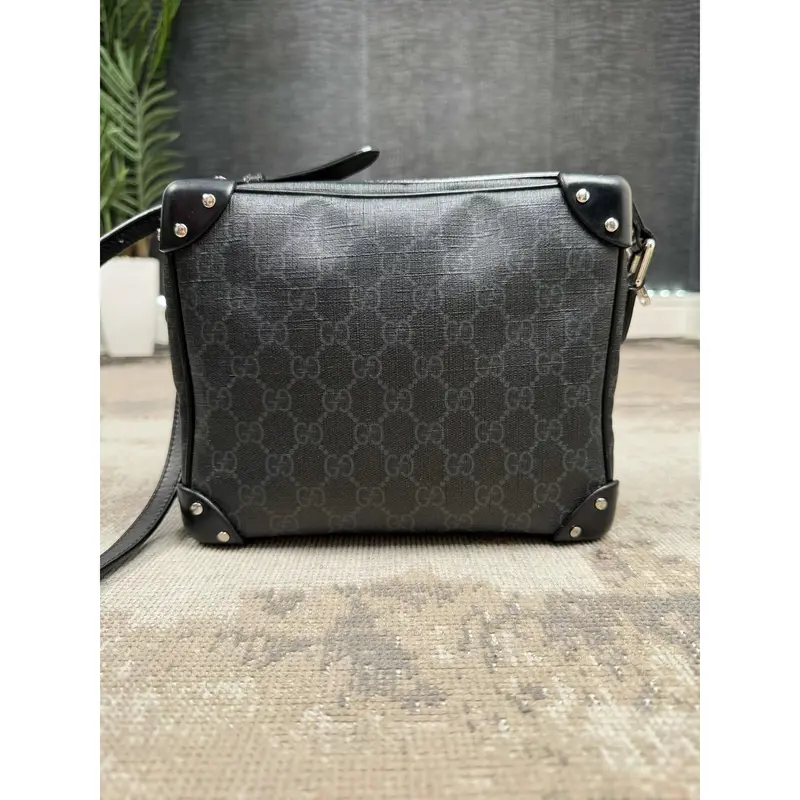 Preowned Gucci GG Supreme Soft Trunk Bag - Black 'ONE SIZE 0