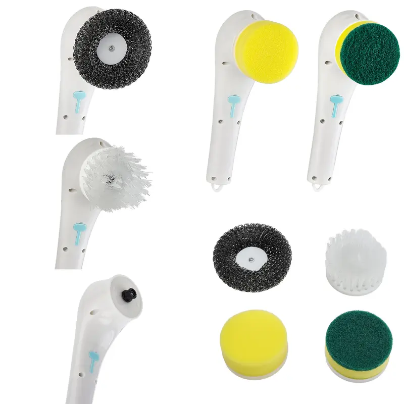 AceHome Waterproof 5-in-1 Electric Handheld Cleaning Brush with USB 3