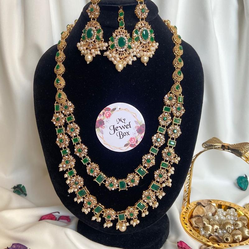 SOHA elegant Two layered mala  set with earring 4